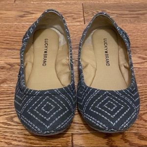 Lucky Brand Emmie Flats in Canvas Dotted Diamond